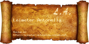 Leimeter Antonella névjegykártya